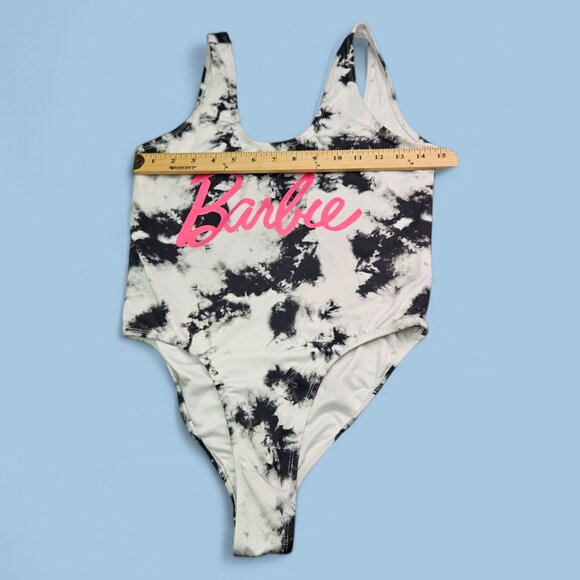 Barbie Women's One-Piece Swimsuit Medium Pink Tie-Dye Beachwear Swimwear - Picture 4 of 4
